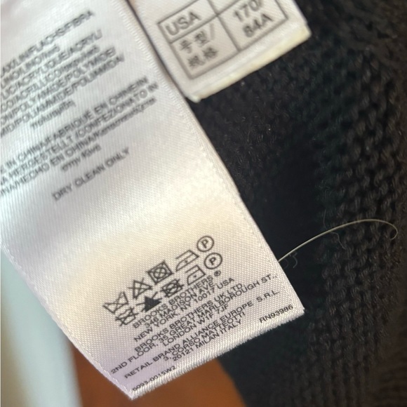 Brooks Brothers black linen cut out sweater - Picture 6 of 7